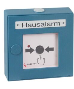 Der Handfeuermelder im blauen