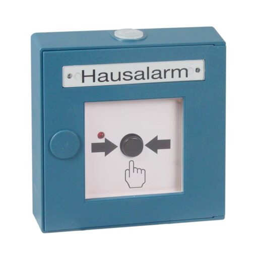 Der Handfeuermelder im blauen ABS-