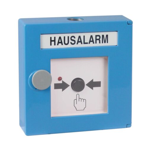 Der Handfeuermelder aus Aluminium ist