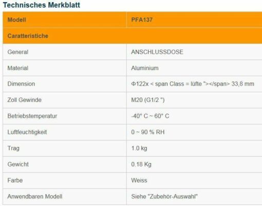 Dahua wasserfeste Anschlussbox DH-PFA137 – Bild 5