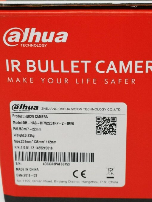 2MP Starlight HDCVI Bullet / Außenkamera Dahua HAC-HFW2231RP-Z-IRE6 7-22mm – Bild 10