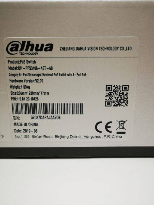 Dahua Poe Switch 4 Port PoE (Unmanaged) – Bild 3