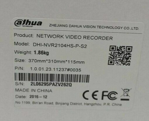 Dahua 6MP Netzwerk Video Rekorder /4 IP Kanal - Image 9