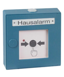 Der Handmelder im blauen ABS-Gehäuse